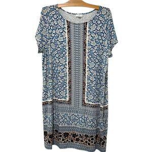 J. Jill | Dress Short Sleeve Knee Length Floral Vacation Summer- Size XL